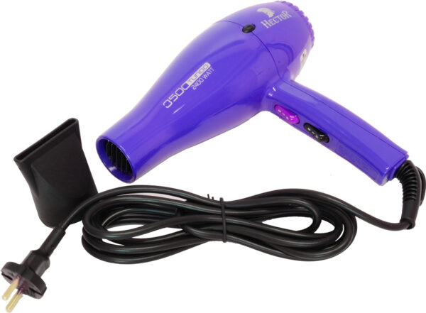 ⁦HECTOR PROFESSIONAL 3500 TURBO HAIR DRYER | Purple⁩ - الصورة ⁦3⁩