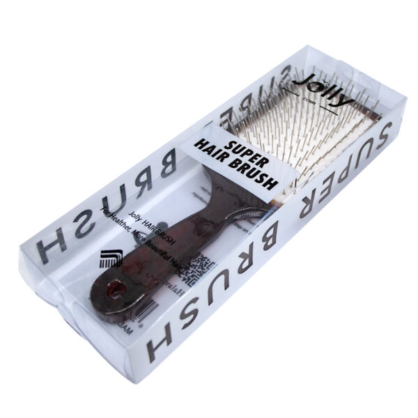 JOLLY METAL BRISTLE HAIR BRUSH | Rectangular Honey Color <br><span style="color:#939598;">Healthier Hair with no Tangles</span>