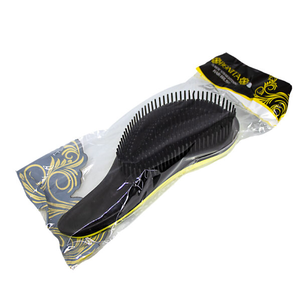 BONITA STRAIGHTENING HAIR BRUSH | Rounded Yellow Color - Image 3